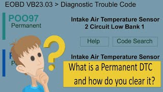 What is a Permanent Diagnostic Trouble Code (PDTC) and how can it be cleared.