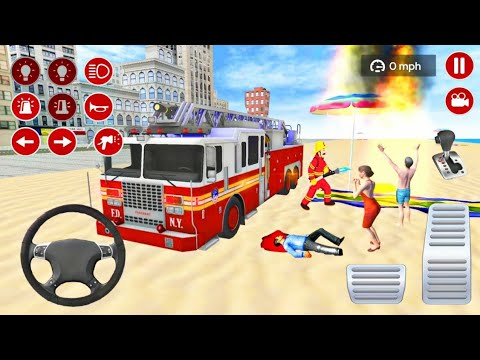 Fire Service Van Driving Simulator ✅ Rescue Car Driving Games ✅ Android gameplay