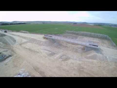 Teil 1 Bauarbeiten Ortsumgehung Calden - Baufortschritt 1.Brücke