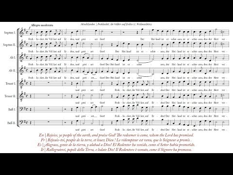 Mendelssohn | Frohlocket, ihr Völker auf Erden [Op. 79, 1. Weihnachten; á 8; Voces8]