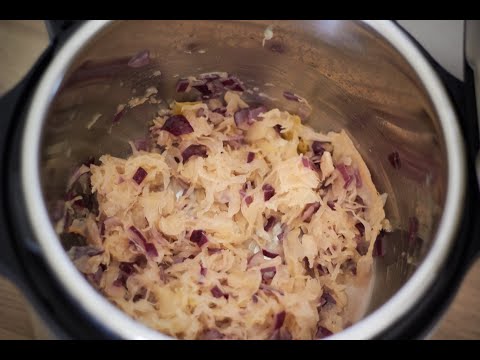 Vepřové kotlety na kysaném zelí v tlakovém hrnci; Instant Pot; dietní oběd