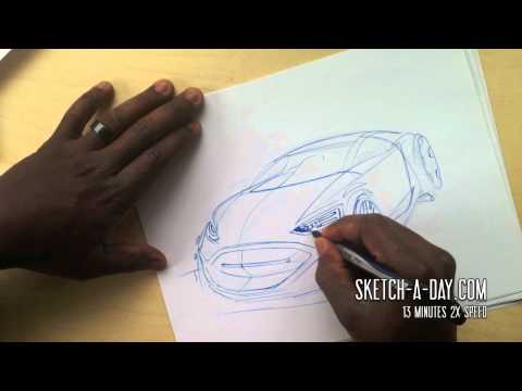 Sketch-A-Day 349: 13 min Concept Car Sketch
