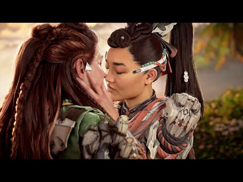 Horizon Forbidden West Burning Shores DLC - Aloy Kiss Seyka Her Quen Girlfriend - Romance Scene