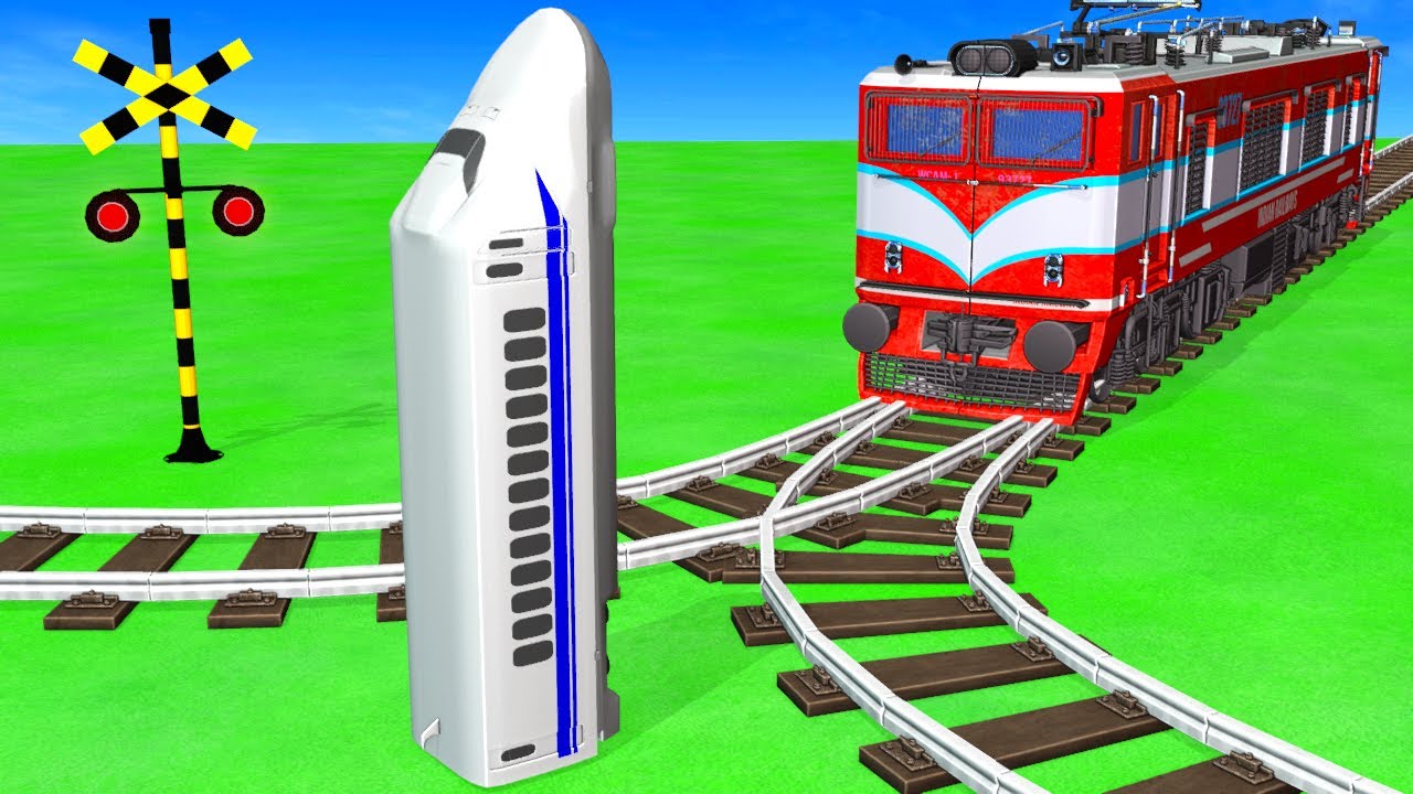 【踏切アニメ】くっつく電車 Railroad Crossing Train Animation