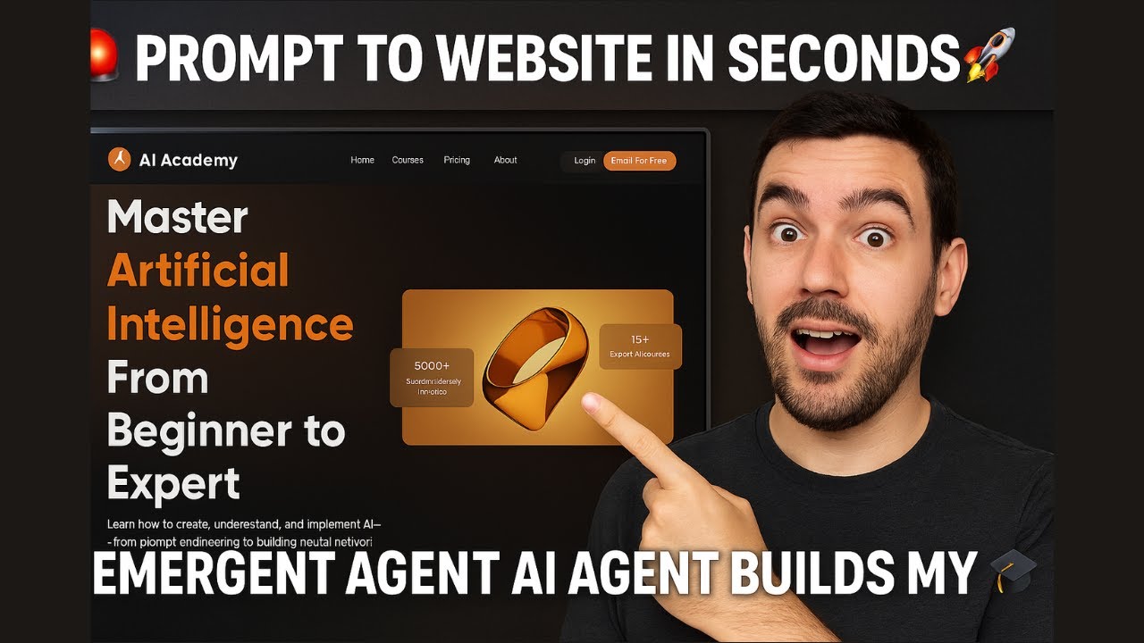 Prompt to Website in Minutes: Emergent AI Agent Builds AI Academy 💻