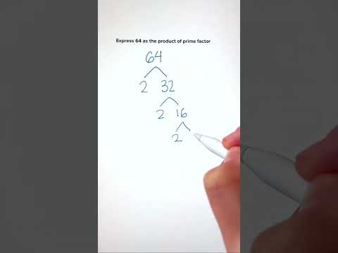 Express 64 as the product of primes