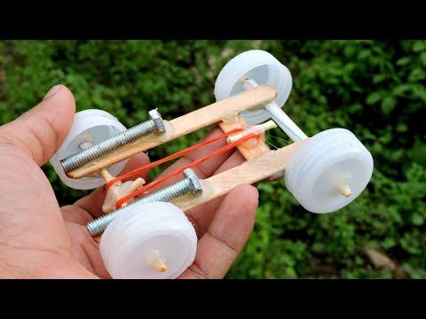 How to Make a mini Rubber band Car