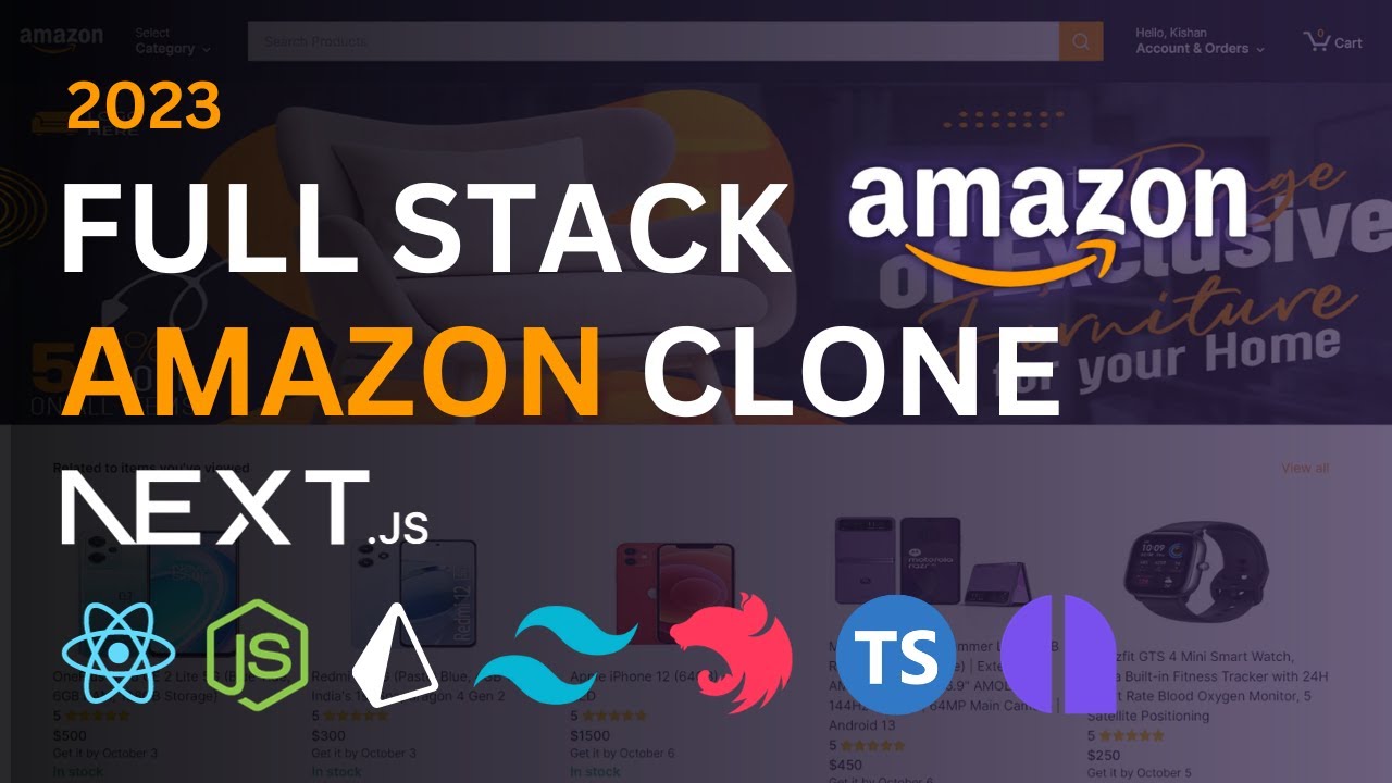 🔴 Full Stack Amazon Clone with Next.js 13 App Router: React, Tailwind, Prisma, Node.js & Amplication