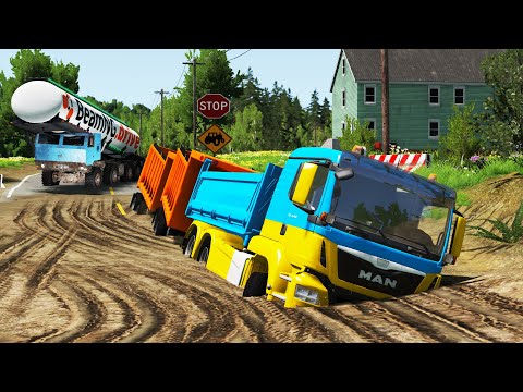 Cars vs Mud Pit #26 | BeamNG DRIVE