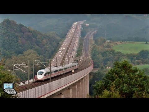 Neustadt/Wied mit ICEs in Höchstform: ICE 3 und Velaro D mit 300 km/h zwischen Köln und Frankfurt