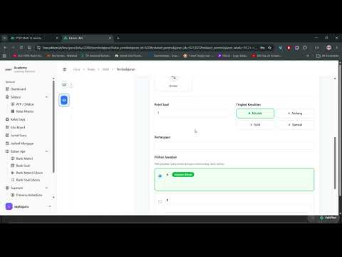 Akses Login sampai Memasukkan Soal
