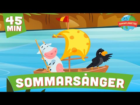 Animerad Barnplaneten Video - 45 minuter sommarsånger med Barnplaneten