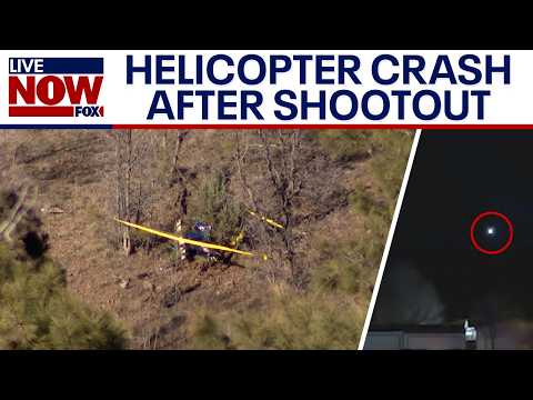 Police helicopter crashes after shootout in Arizona