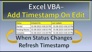 Excel VBA Add Timestamp on Edit