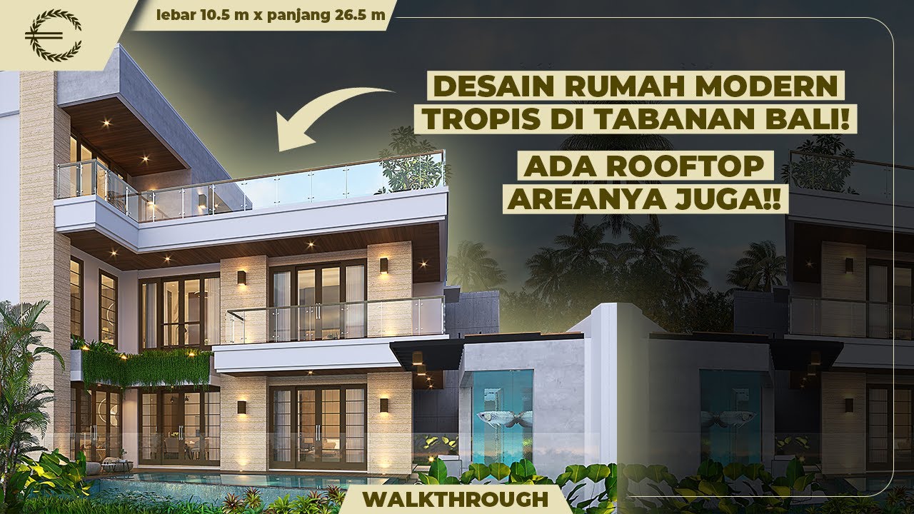 Video 3D Mr. Aldy Modern House 3 Floors Design - Tabanan, Bali