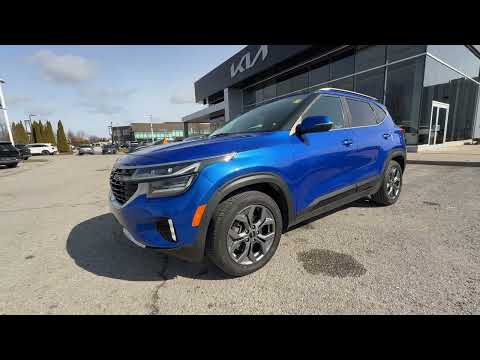 2024 Kia Seltos in Blue for sale at Clarington Kia in Bowmanville, ON