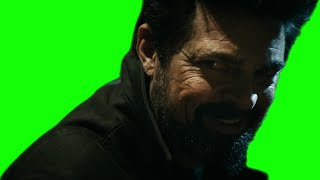 Billy Butcher grinning — The Boys green screen