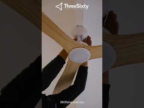 Spitfire DC Ceiling Fan in Matte White with Light Oak Blades & LED Light - Unboxing & Install