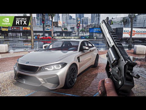 GTA 5 - 8k Resolution Rain Enhancement on RTX™ 4090 (Volumetric Windy Rain Particles Effect)