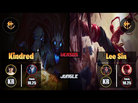Haru KINDRED (Jungle) [Conqueror] VS LEE SIN - Grandmaster KR Patch 10.25