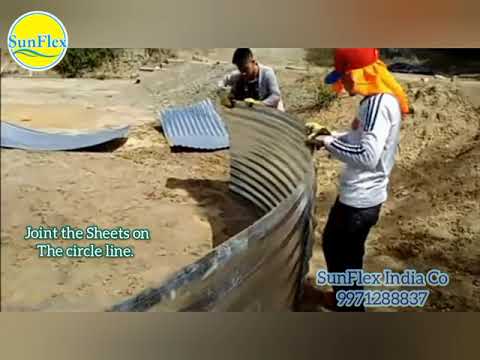 Biofloc Fish Tank Installation | Sunflex India | Zinc Galvanized Sheet Fish Tank
