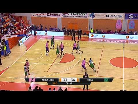 ABA Liga 2014/15, Round 22 match: Mega Leks - Krka (14.2.2015)