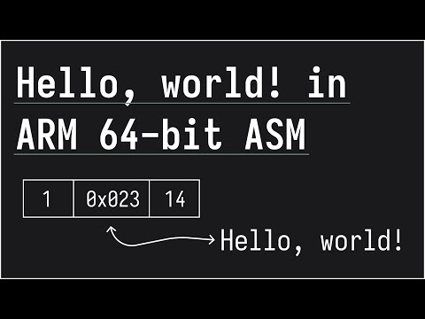 Hello world! ARM 64 bit assembly