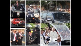 Pope Francis JMJ Motorcade Complete Footage - Arrival in Panama