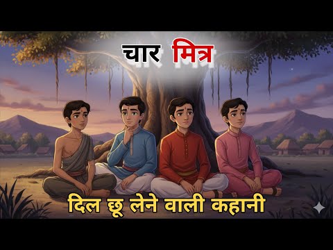 चार मित्र | CHAR MITRA | NEW HINDI KAHANI | CARTOON STORY | HINDI STORIES
