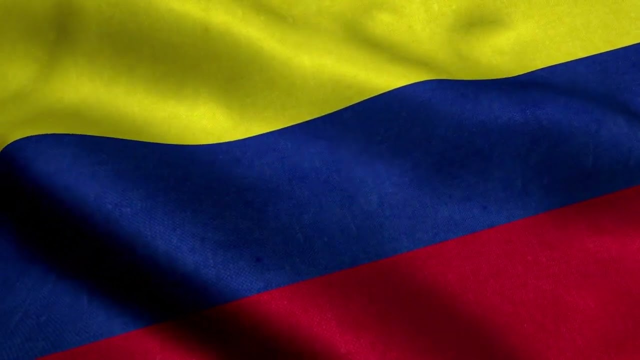 [10 Hours] Columbian Flag Waving - Video & Audio - Waving Flags