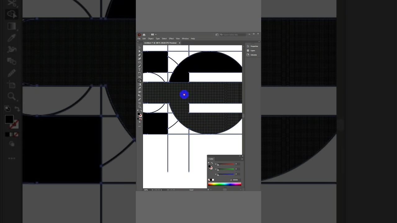 CD Monogram Logo Adobe Illustrator CC - Adobe Illustrator Tutorial #shorts #youtubeshorts