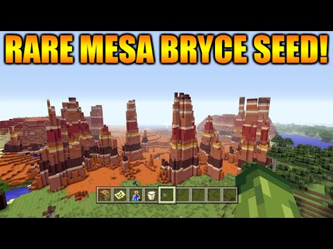 Insane Minecraft Seed: Rare Mesa Bryce biome!