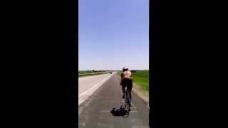 preview picture of video 'Bicycling on I-90 Wall, South Dakota'
