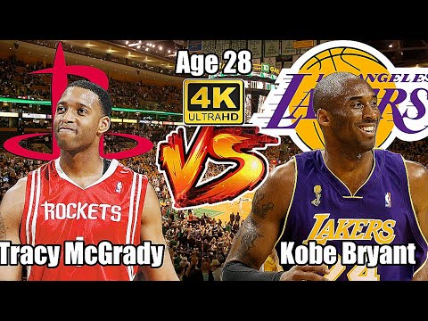 Tracy McGrady vs Kobe Bryant Age28 (4K UHD)