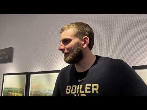 Purdue Players Braden Smith, Oscar Cluff, and CJ Cox Post Game Purdue Basketball vs Texas Tech