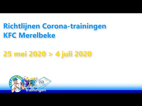 Info Corona-trainingen KFC Merelbeke 2020
