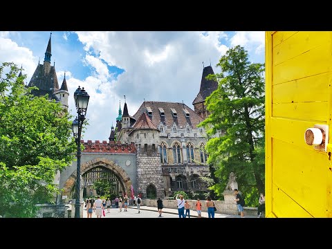 【4K Stroll】Vajdahunyad Castle - Budapest - Hungary / A Mixture of Historical Architectural Styles