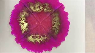 How To Make Triangle Pink and Gold Geode Coasters