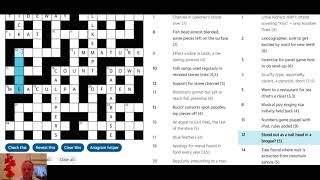 Solving the Guardian crossword 13th Sept
