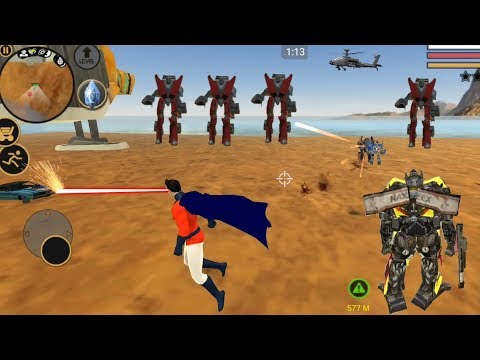 Vegas Crime Simulator - (Transformer and SuperHero Fight Car Robot) [SuperHero Fight Eye Laser] - HD