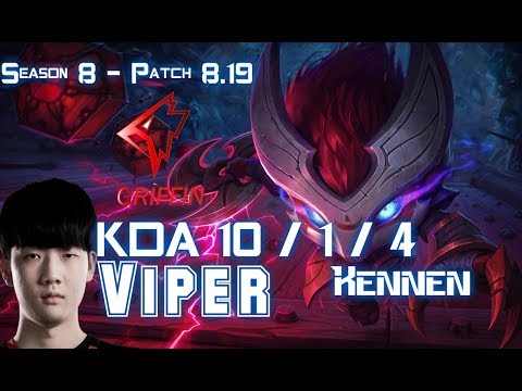 GRF Viper KENNEN vs JINX ADC - Patch 8.19 KR Ranked
