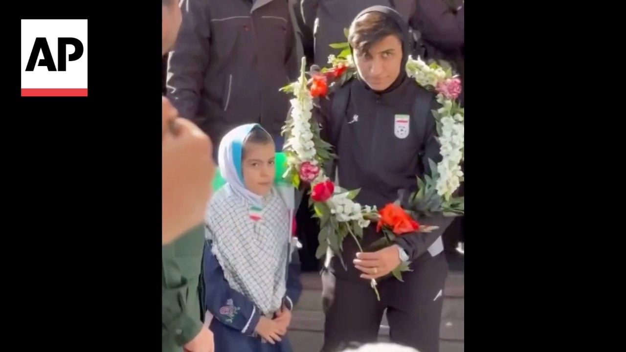 Video | Iranian media shows video of its women's soccer team arriving in Iran