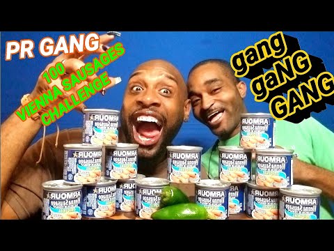 PR GANG'S ... 100 VIENNA SAUSAGES CHALLENGE MUKBANG 소시지먹방 ... PR GANG CHALLENGE ... EATING SHOW 먹방.
