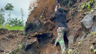 Download lagu Aksi gila sandman meruntuhkan tebing batu yang retak mp3