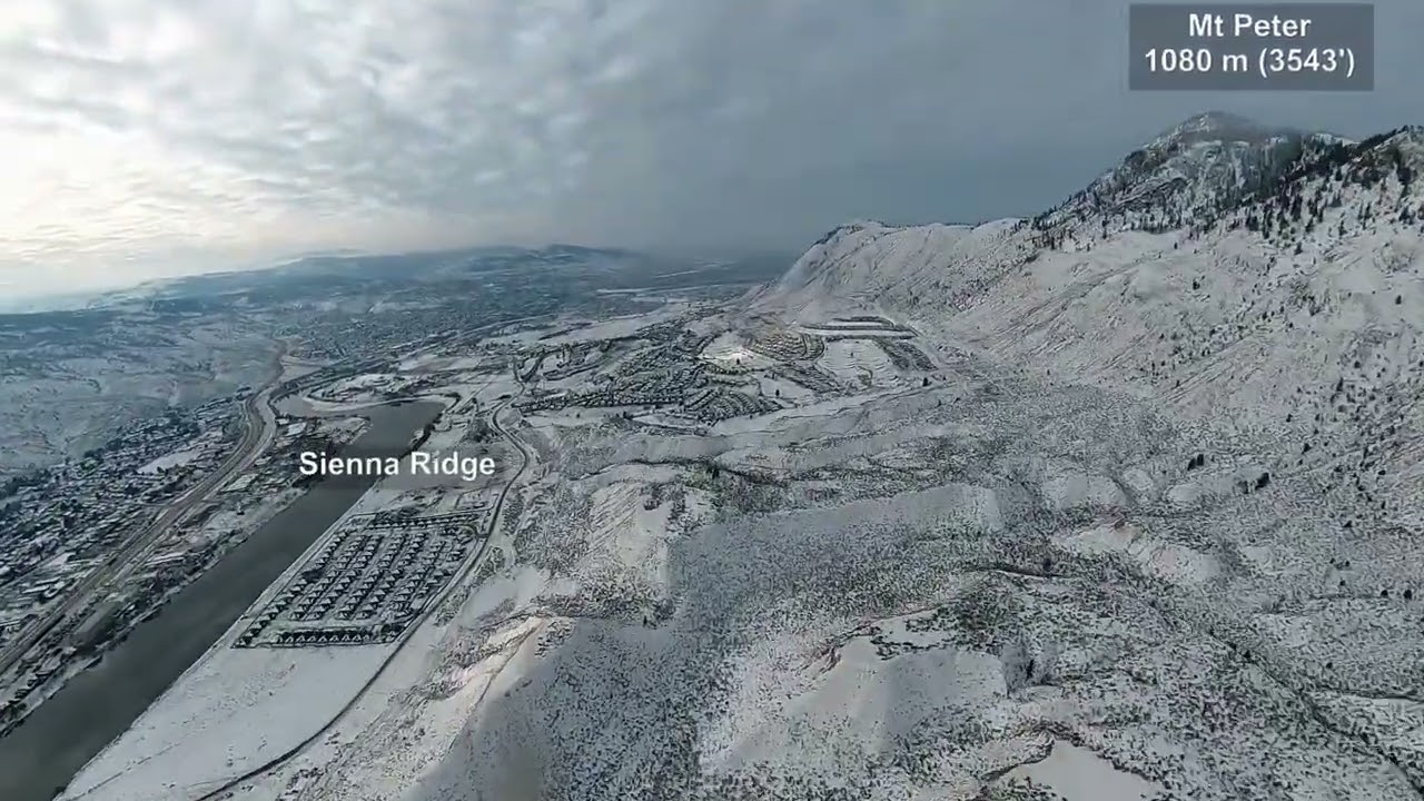 414. Spectacular Flight over Snowy Downtown, Sun Rivers, Harper Ranch and North Ridge. Kamloops Nov 12, 2022