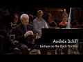 András Schiff Lecture On The Bach Partitas