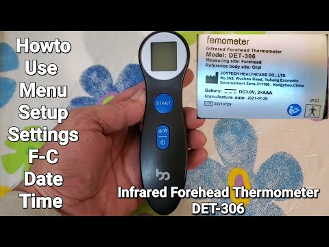 How To Use Menu Settings And Setup Infrade Forehead Thermometer DET-306