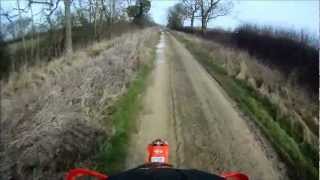 preview picture of video 'Green Laning Enduro solo, Honda CRF450R in Kettering, Northants.'