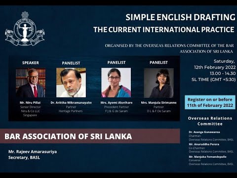 BASL Webinar - Simple English Drafting - The Current International Practice