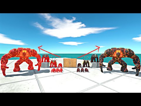 Lava Golem Door Challenge | Lava Golem Evolution vs Dark Itself - Animal Revolt Battle Simulator